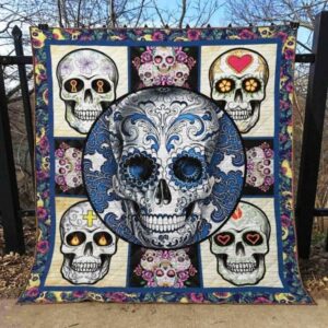Skull Quilt Blanket Ver 33  Quilt